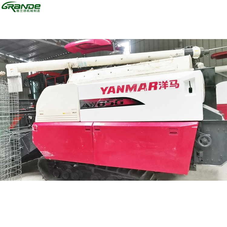 90% новый используется AW85G YANMA комбайн для сбора урожая риса