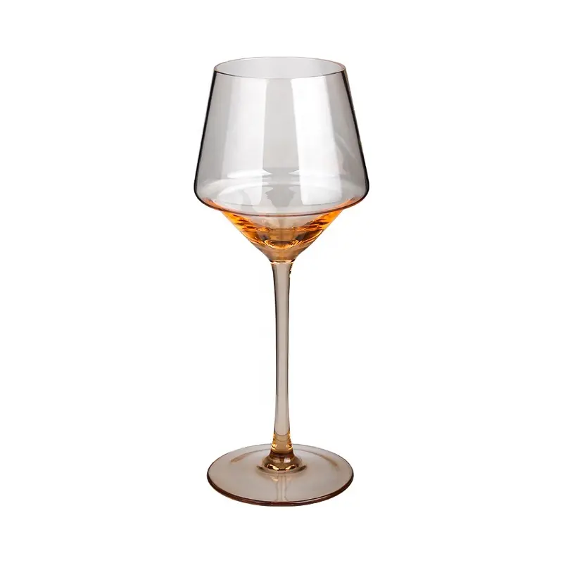 Glass Colored Glass Handmade Hot Selling Solid Color Wine Glass Set