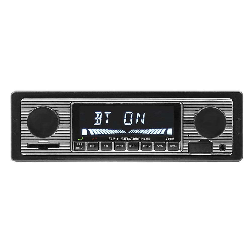 Автомобильная радиоантенна Adeeing с винтажным беспроводным MP3 мультимедийным плеером 12 в классический стерео аудио плеер Зарядное устройство для телефона