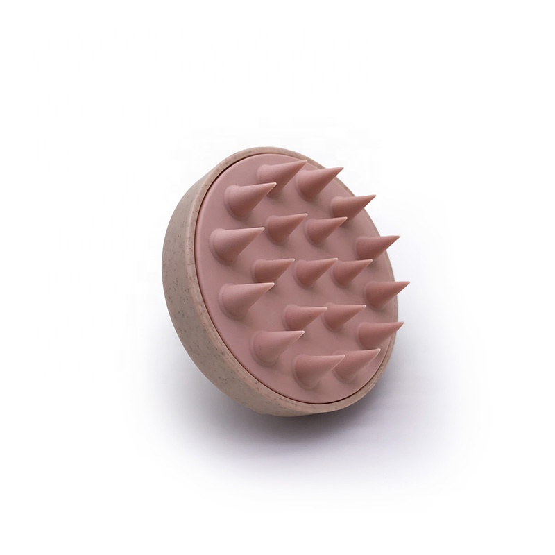 Biodegradable Eco Friendly Wheat Straw Material Hair Massage Brush Silicone Hair Brush