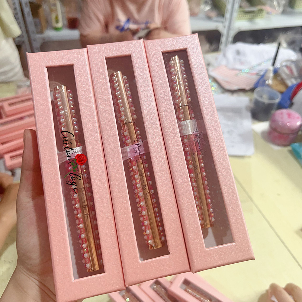 Private Label Wholesale Cosmetics Waterproof Adhesive Lash Glue Pen Liquid Colorful Glitter Magic Eyeliner Pencil for Eyelashes