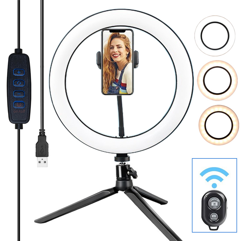 10-дюймовый ringlight aros de luz светодиодный Мобильный штатив для мобильного телефона с кольцевым светом