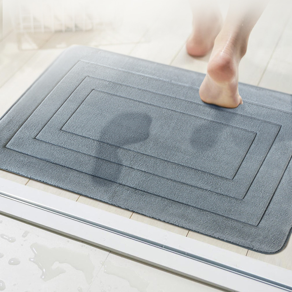 Water Absorbent Soft Shower Rugs non-slip memory foam soft Mat for bathroom