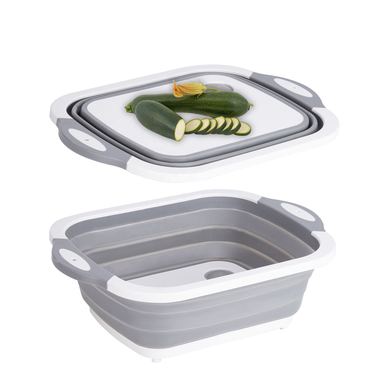Collapsible Cutting Board, 2 in 1 Multifunction Chopping and Slicing Board
