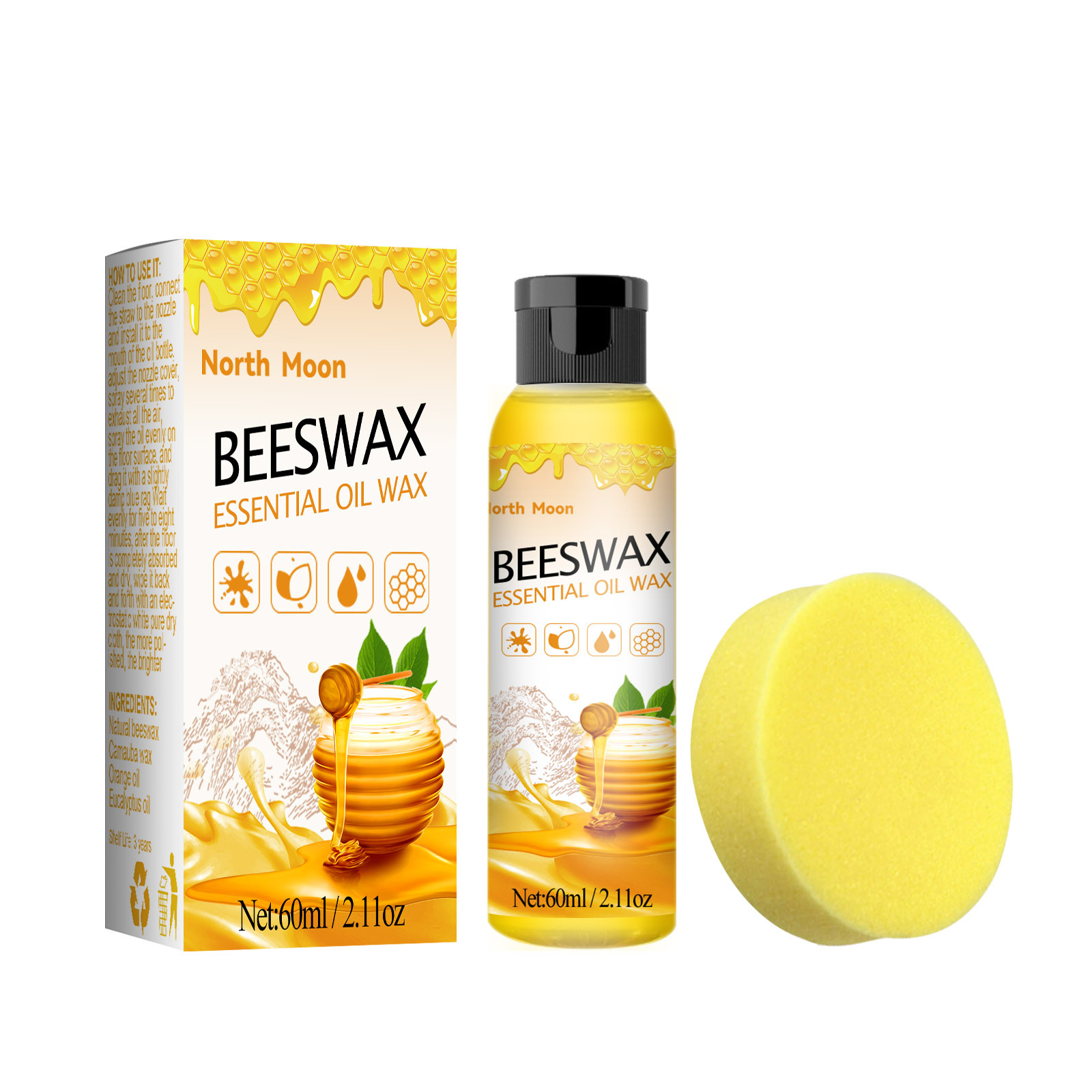private label Custom logo Beeswax Waterproof Natural Formula Floor Wax Polish Protective Furniture Floor Wax
