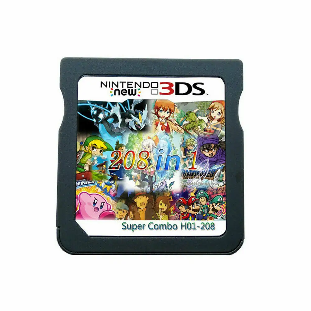 Dropshipping 208 in 1 Poke mon Video Games Mario Cartridge Multicart game cartridge For Nintendo DS NDS NDSL NDSI 2DS 3DS US