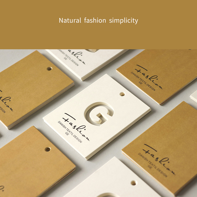 Thick Luxury Cardboard Custom Design Wedding Thank You Card Hang Tag Clothing Paper Swing Hollow gift tag