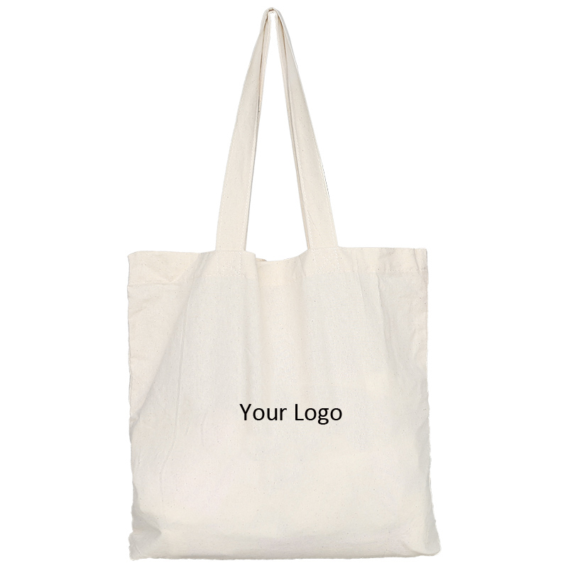 Morden Style Custom Printed Logo Women Black Words Shopping Beach Canvas Cotton Tote Bag