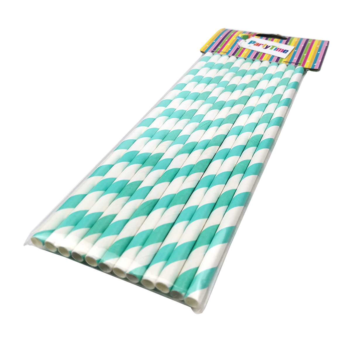 disposable wholesale cheap long paper drinking green-and-white straw