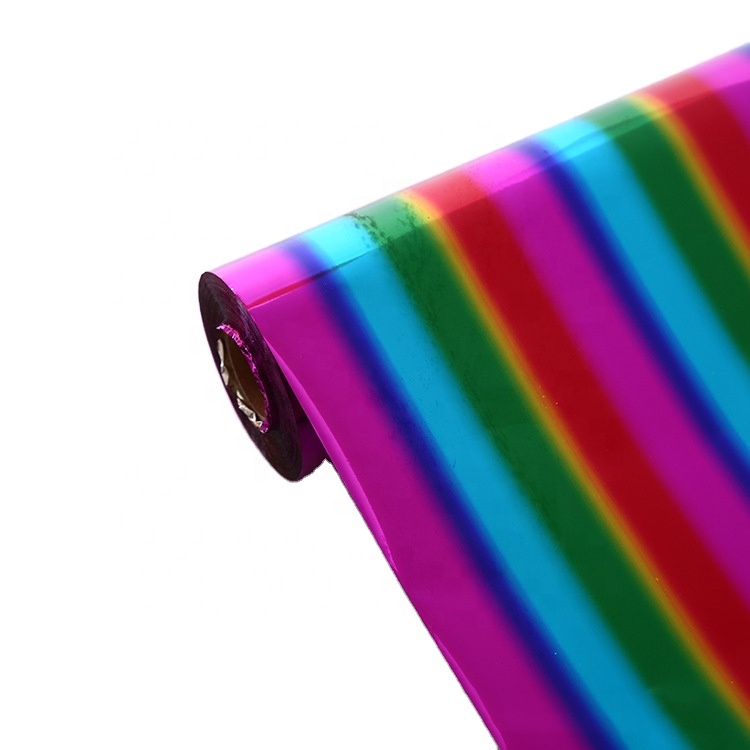 Hot Stamp Marking Foil Stamping on Plastic,Royal Glory Silver Rainbow Laser Hot Stamping Foil for Textile