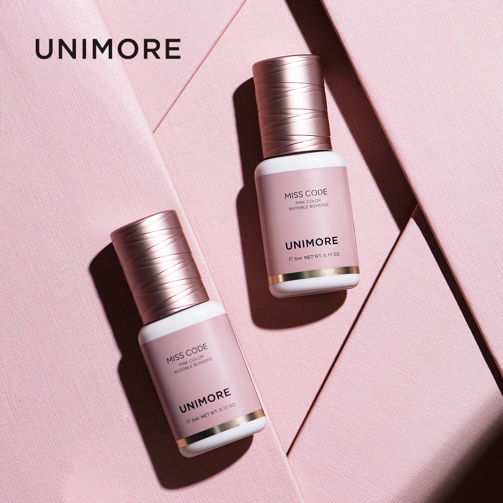 Unimore Korea Organic Best Mini Private Label Latex Free Waterproof Custom Bottle Glue Lash Pink Eyelash Extension Glue
