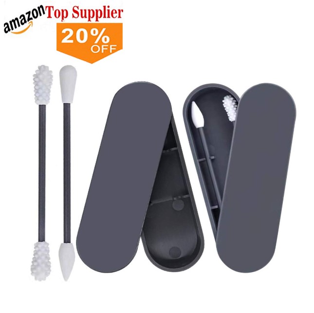 Amazon Хиты продаж новых идей продукта 2019 личный уход за кожей многоразовые макияжа ватные палочки силиконовый ватный тампон