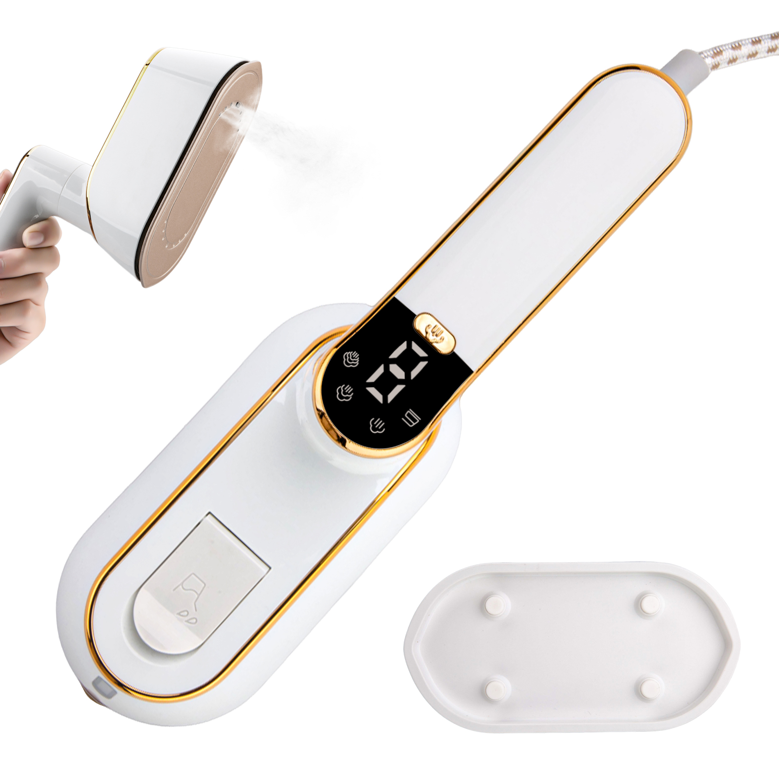 Electric Fabric Steamer Folding Handle Small Portable Steam Ironing Machine Travel Mini Handheld Steam Iron