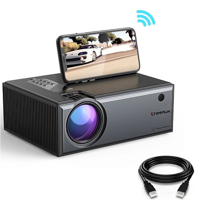 CHEERLUX C8 HD 720P LCD Wifi телефон мобильный синхронизация дисплей Мини проектор портативный светодиодный смарт-проектор Видео беспроводной проектор
