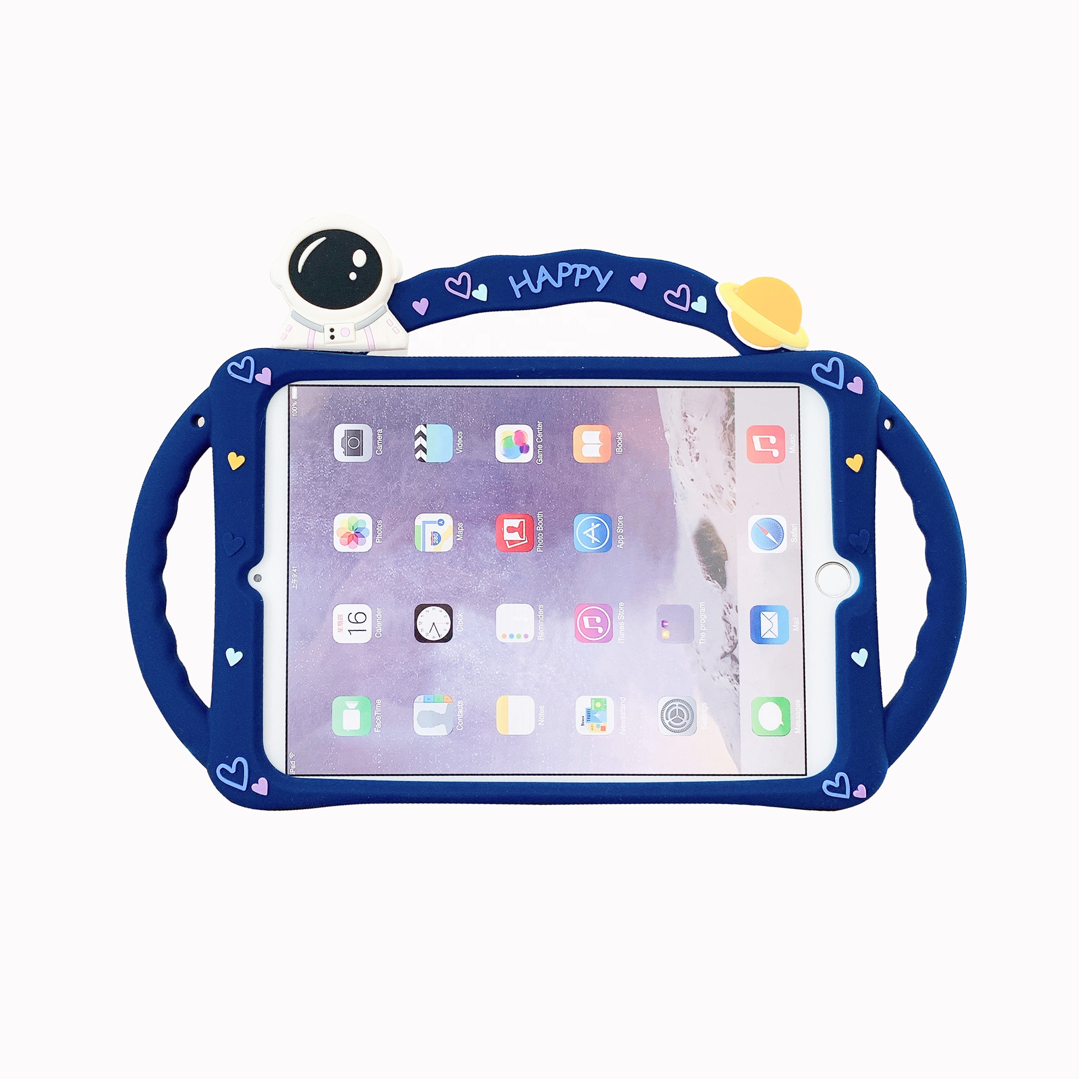 New Portable Handheld Silicone Soft Shell Astronaut Children's Gift Hanging tablet protective cover for iPad Air pro 2021case