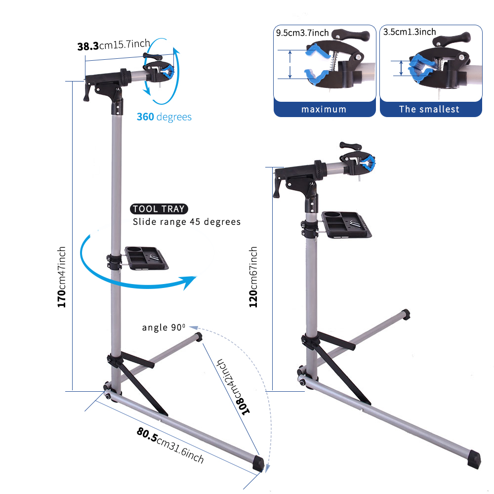 Aluminum Alloy Bike Repair Stand Bicycle Rack with High Quality from Factory Price