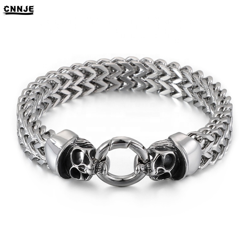12mm Heavy Silver Plated Cuban Link Chain Bracelet Stainless Steel Mens Jewelry