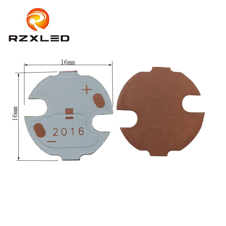 Copper Plate Single Panel PCB Size16*16*1MM For LED 2016package Chip Lamp