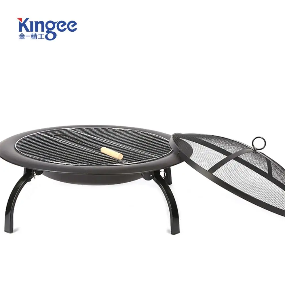 High Quality 28 Inch Outdoor Portable Iron BBQ Grill Fire Pit