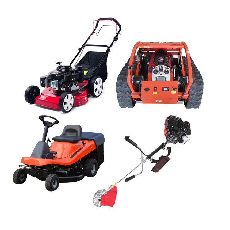 industrial hand push self propele gasoline/electric garden automatic manual folding handle lawn mowers with mini hay baler