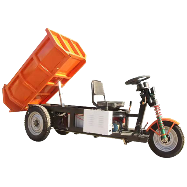 New Designed Electric Cargo Tricycle With 3 wheels Dumping Powered Motor kit 1 ton Mini Dumper