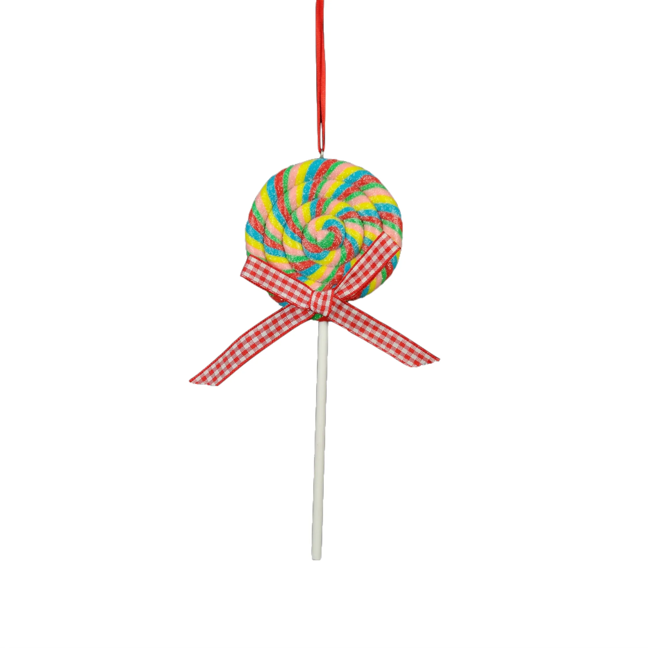Colorful Hanging Dough Polymer Clay Lollipop Crafts For Decoration