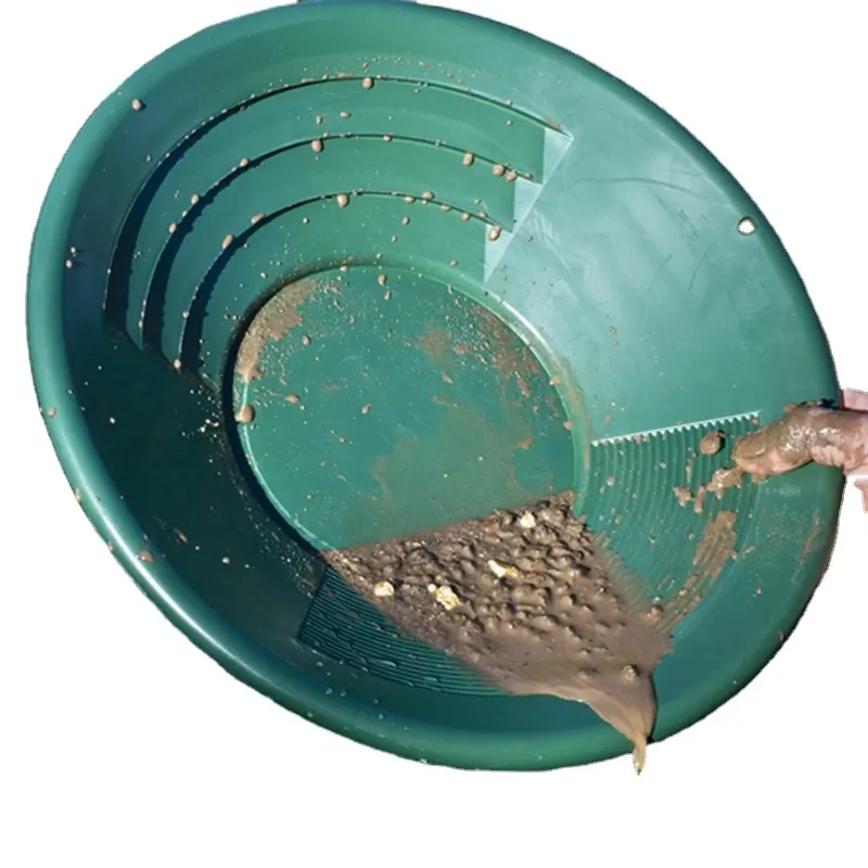 easy gold washing plastic  pan with deep riffles separator sand mine Gold mining equipment