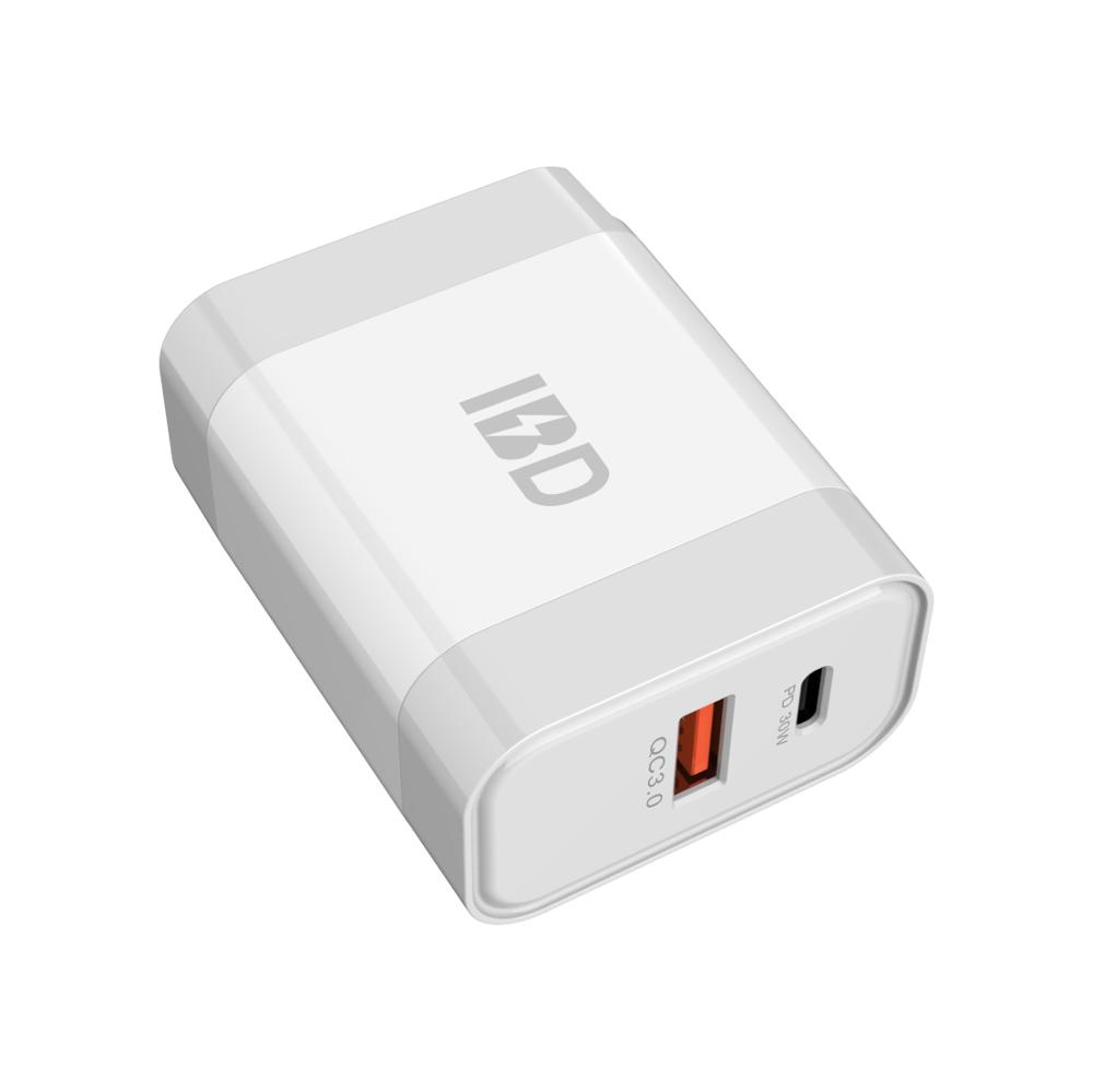IBD лучший usb-c адаптер питания QC 3,0 PD быстрое зарядное устройство Тип c usb зарядное устройство для мобильного телефона 30 Вт
