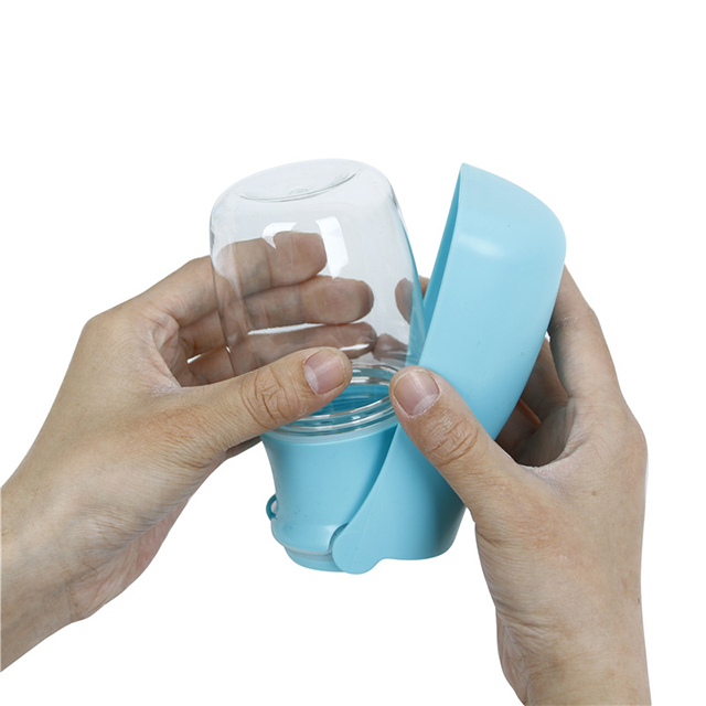 foldable pet dog water bottle portable outdoor dog drinking bottle for food and water