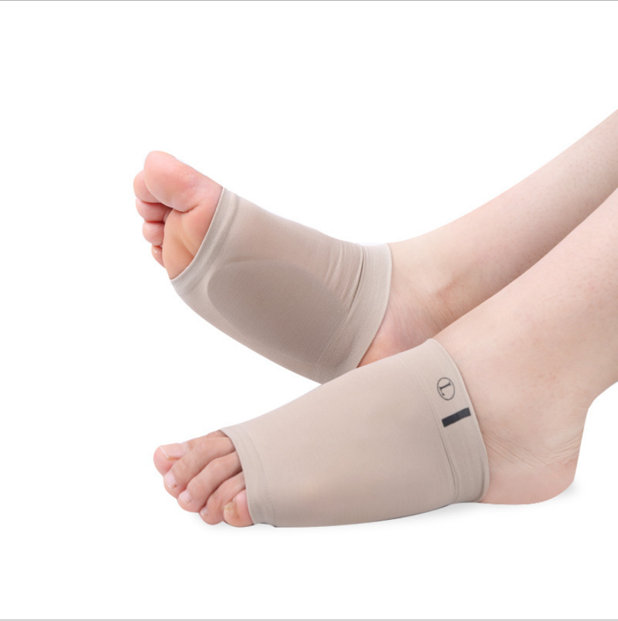 Эластичный Бандаж плоскостопие Orthotics Арка Поддержка рукава пятки носки с SEBS подушки