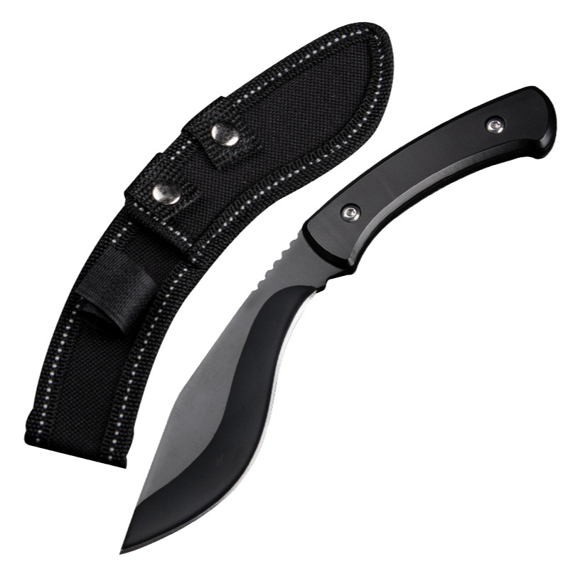 Black or silver outdoor Nepal folding knife multifunctional camping self-defense fruit knife