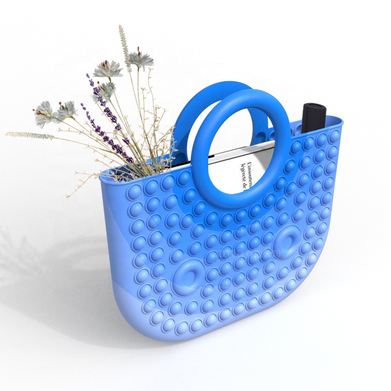Large sizeStorage Reusable Bubble Pencil Food Grade Silicon Bags Popping Bubbles Sensory New Set Rainbow Push Pop Fidget Toy Bag