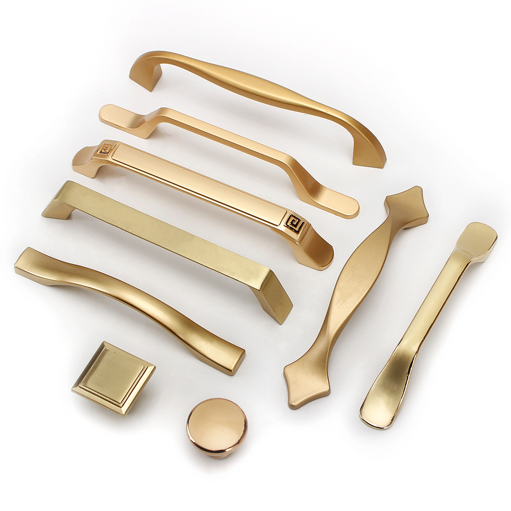 Modern Zinc Knobs Drawer Handles For Furniture Hardware Handles Kitchen Cabinet