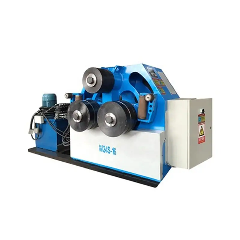 W24S-400 square round tube channel steel bar big section profile rolling bending machine