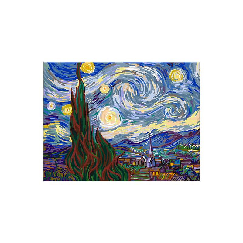 Wholesale Famous Van Gogh Landscape Painting Acrylic Paint DIY Painting by Number