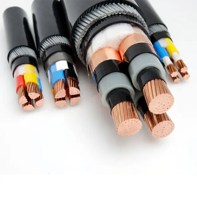 3 4 5 Core 16mm 25mm 35mm 70mm 95mm Copper Aluminum Core armored XLPE Insulated Underground SWA STA Armoured Electrical Cable