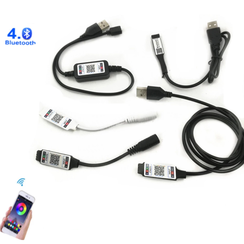 Wifi мини RGB Bluetooth контроллер DC 5 в 12 В 24 В мини музыкальный Bluetooth контроллер световая полоса контроллер для RGB RGBW Светодиодная лента