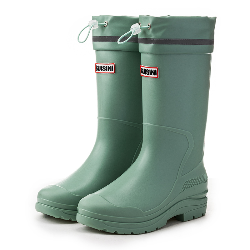 Wholesale Four Seasons High-Tube lightweight Outdoor Waterproof Ladies Rubber Rain Boots Fashion Work Boot for Winter Autumn