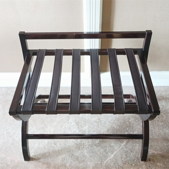 hotel bedroom sets furniture 5 star hotel solid wood folding luggage rack leather luggage rack