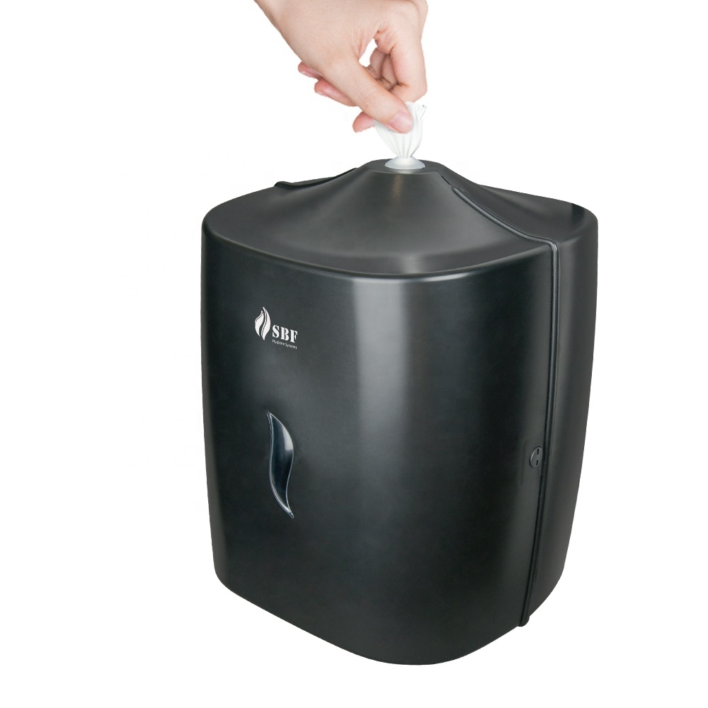 High Quality ABS Plastic hand Wall Mounted Roll Tissue Wet Dispenser Center Pull Disinfectant for Hospital Paper Dispenser