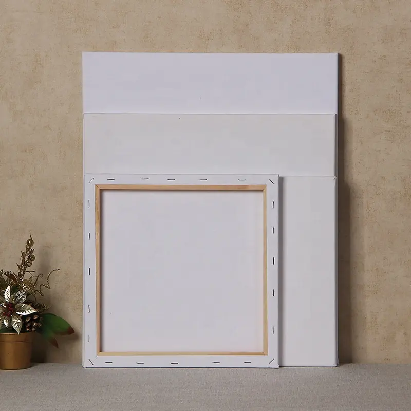 White Blank Square Artist Canvas Painting Drawing Board Wooden Frame For Canvas Oil Painting For Primed Oil Acrylic Painting