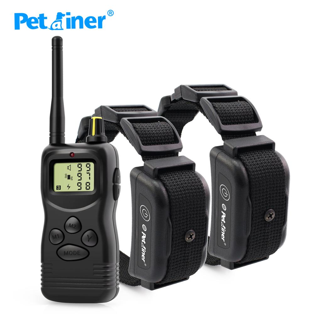 Pertrainer PET900B-2 1000 м перезаряжаемые тренировочный ошейник для собак 3