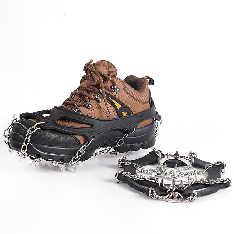 Stainless steel chain shoes 19 teeth outdoor sport antislip ice snow crampons
