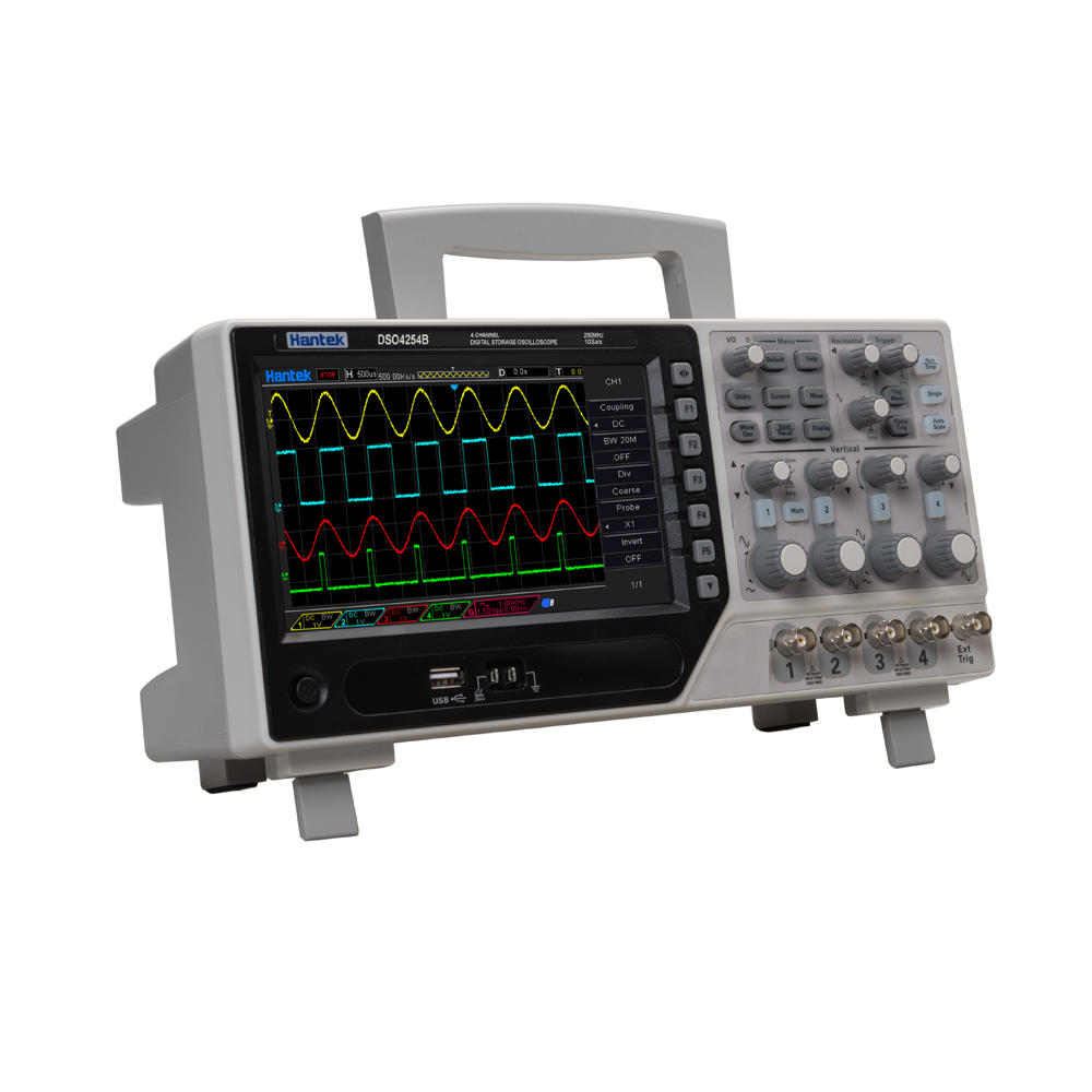 Hantek DSO4204B 200 МГц 4 канала портативный Osciloscopio Цифровой запоминающий обучения осциллограф с DVM функция