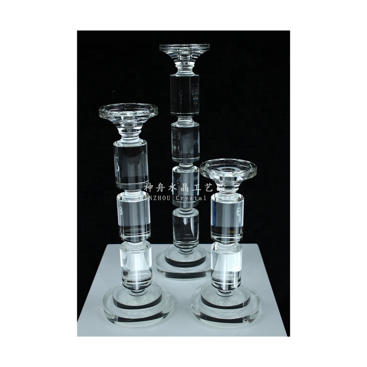 Wholesale Single Crystal Candelabra Morden Simplicity Home Decoration Crystal Candle Holder