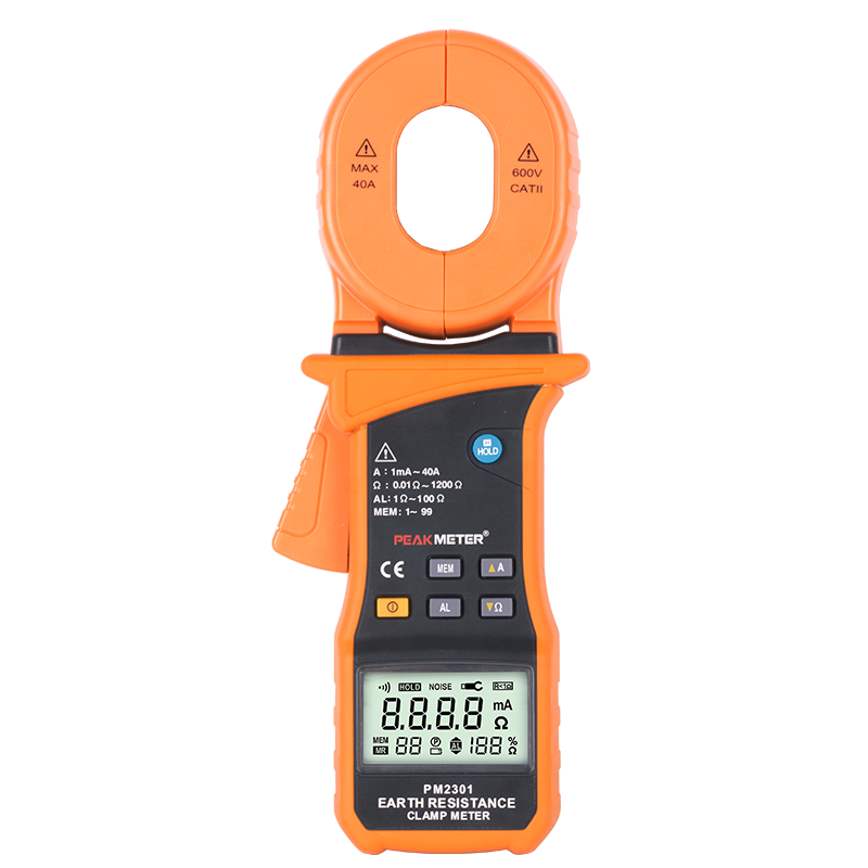 MS2301 Peakmeter Высокочувствительный заземляющий Измеритель сопротивления заземления тестер низкого энергопотребления зажим-измеритель утечки заземления