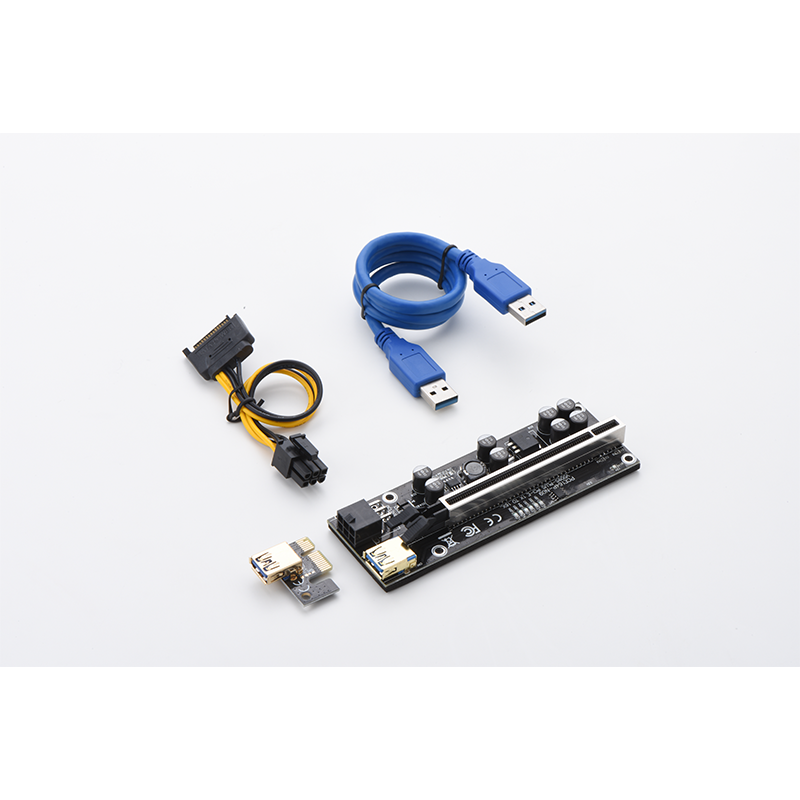 12 Pro PCI-E 1X до 16X светодиодная подсветка для видеокарты с кабелем USB 3,0 60 см