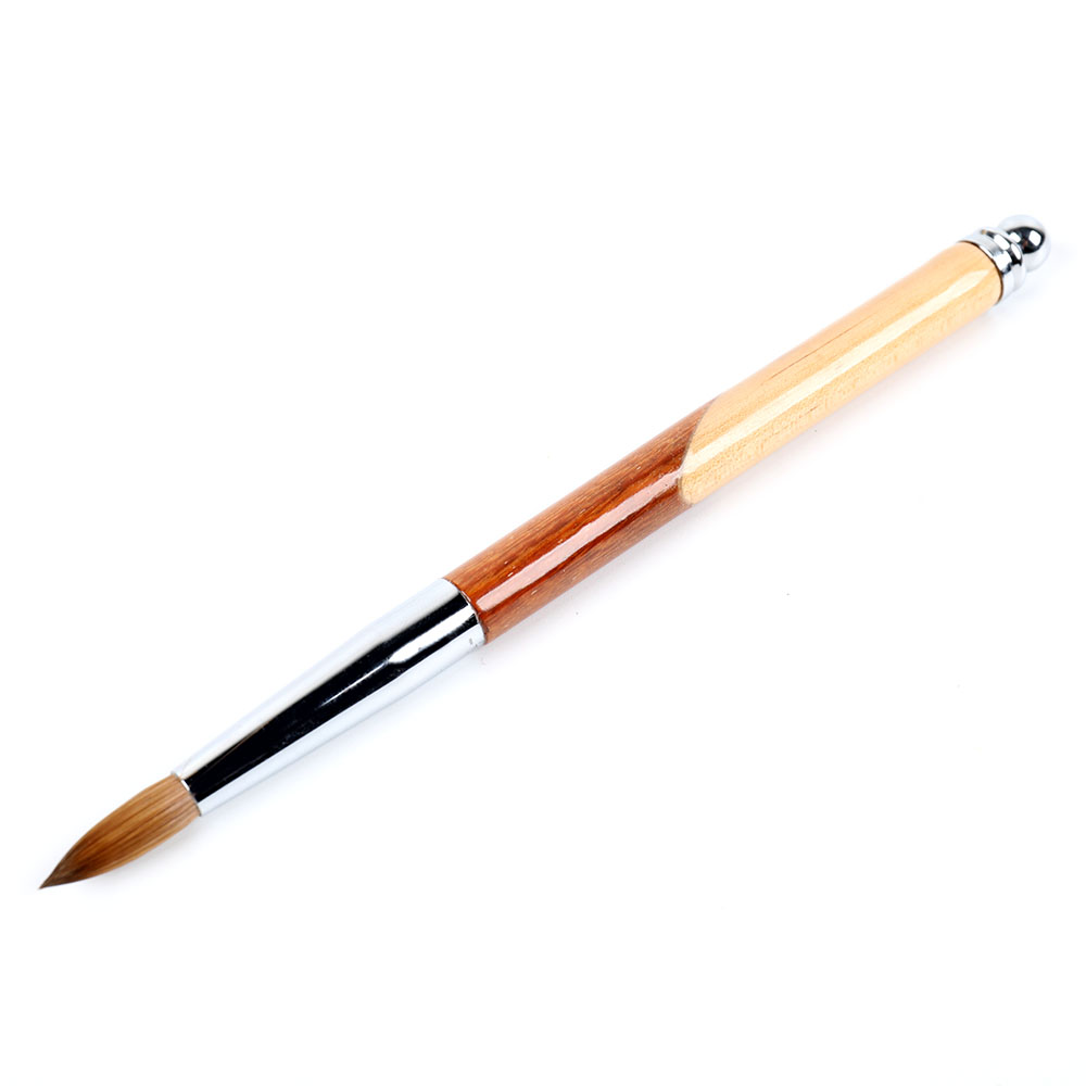 New Design Custom 100% pure kolinsky germany sable wood handle nails artist brush