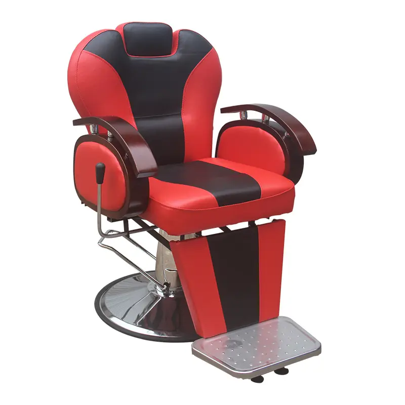 Beauty barbershop salon equipment chair red barber chairs, men barber chair vintage