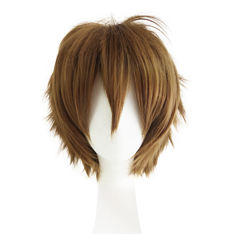 Fashion Anime Party Costume Dress Full Unisex Short Straight Cosplay Hair Wig For Women Men Party